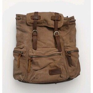 Gearonic Rucksack Adventure Retro Backpack Brown Duty Duck Canvas Leather Bag